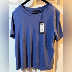 Vero Moda Short Sleeve Crew T-Shirt in Deep Blue
